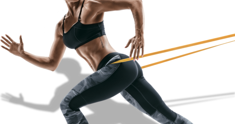 exercise with resistance band